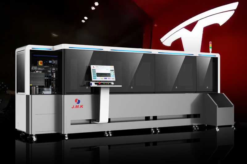 客戶現(xiàn)場：特斯拉汽車線束自動(dòng)化生產(chǎn)線-日精智能線束加工設(shè)備